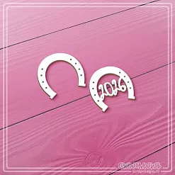 Чипборд "Подковы. 2026", 3х3 см (СкрапМагия)