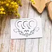 Чипборд "Кулинария. Тарелочки на полке", 6х4 см (Белый кот)