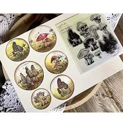 Штамп "По грибы", 4,3х4 см (AgiArt)
