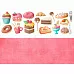 Лист с картинками 10х30 см "Сладости" (ScrapMania)