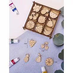 Набор деревянных украшений "Фрукты" (Орландо)