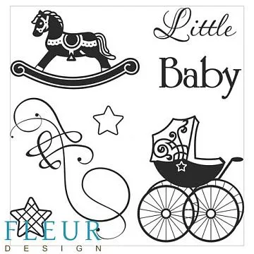 Набор штампов "Лошадка" (Fleur-design)