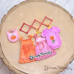 Нож "Детство. Одежда для девочки", 5х5,8 см (ScrapMania)