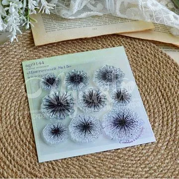 Штамп "Цветочный №15", 3,5х3,5 см (AgiArt)