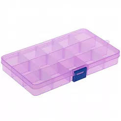 Контейнер для хранения мелочей с разделителями, фиолетовый Контейнер для хранения мелочей с разделителями, фиолетовый