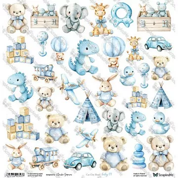 Бумага 30х30 см "Oh, Baby. Baby 01" (ScrapAndMe)