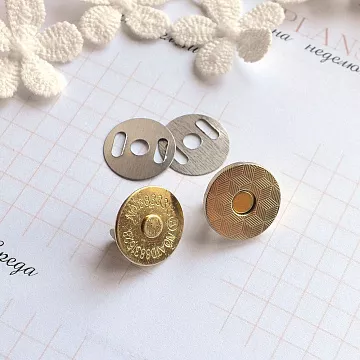 Набор магнитных застежек, диаметр 1,8 см, цвет золото, 10 шт (Pty)