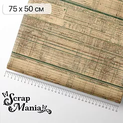 Отрез ткани 75х50 см "Старый архив. Важный бланк" (ScrapMania) Отрез ткани 75х50 см "Старый архив. Важный бланк" (ScrapMania)