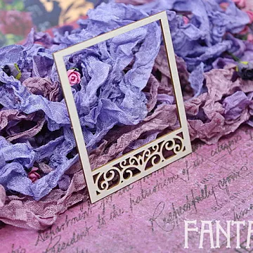Украшение из чипборда "Фоторамка с узором 3" 586" (Fantasy)