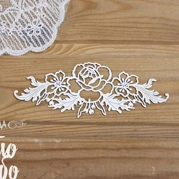 Чипборд "Барокко. Завиток 2", 4,5х12,2 см (Просто небо)