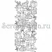 Контурные наклейки "Праздник" серебряные (ScrapBerry's)