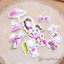 Набор высечек из бумаги "Маленькая королева", 31 шт (ScrapMania)