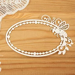 Украшение из чипборда "Рамка овальная. Пчела" (Просто небо)