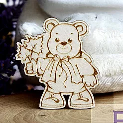 Украшение из чипборда "Мишка 268" (Fantasy) Украшение из чипборда "Мишка 268" (Fantasy)