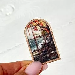 Тканевая высечка "Дверь двусторонняя. Осенний пейзаж", 7х4 см (Rozeflowers) Тканевая высечка "Дверь двусторонняя. Осенний пейзаж", 7х4 см (Rozeflowers)