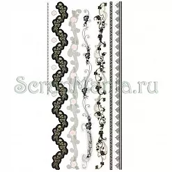 Набор наклеек "Бордюры" (Basic Grey)