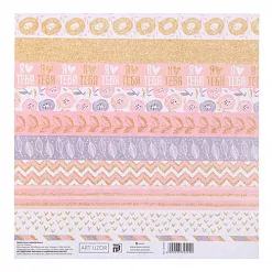 Бумага с глиттером 18,5х20 см "Я люблю тебя" (АртУзор)