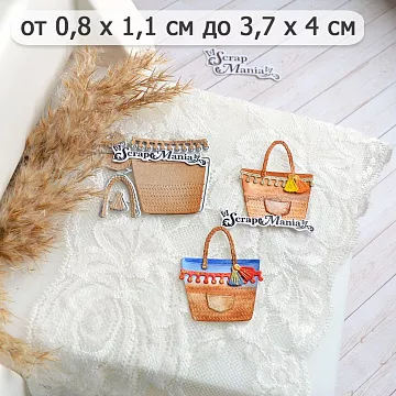 Нож "Пляж. Сумка", 3,7х4 см (ScrapMania)