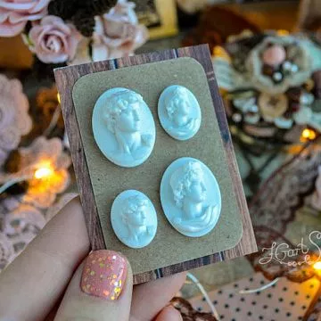 Набор миниатюр "Медальоны с Давидом и Аполлоном", 2х2,7 см, 4 шт (Югарт)