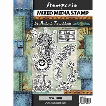 Резиновый штамп "Sea World. Seahorse. Морской конек" (Stamperia)