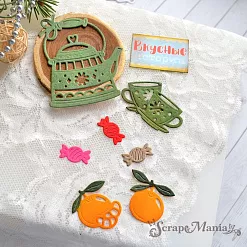 Нож "Чаепитие. С фруктами", 5,1х6,8 см (ScrapMania)