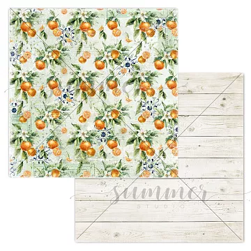 Бумага 30х30 см "Вкус лета. Апельсиновый фреш" (Summer Studio)