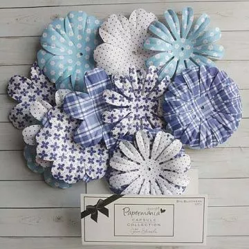 Набор бумажных цветов "Очарование синего" (DoCrafts)