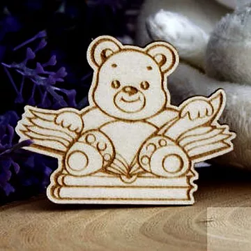 Украшение из чипборда "Мишка 287" (Fantasy)