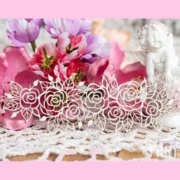 Украшение из чипборда "Бордюр розы" (Fantasy)