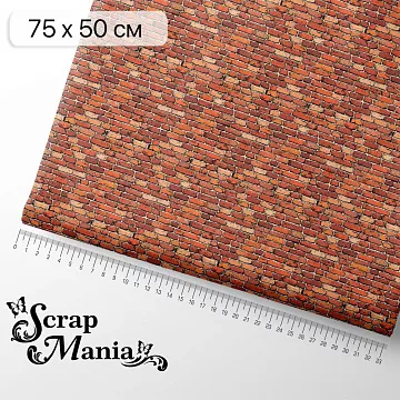 Отрез ткани 75х50 см "Ребята с нашего двора. Кирпичная стена" (ScrapMania)