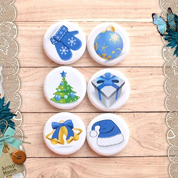 Набор фишек "Синий новый год" (Scrapmania)