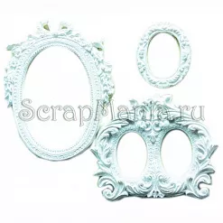 Набор украшений из гипса "Овальные рамки" (Melissa Frances) Набор украшений из гипса "Овальные рамки" (Melissa Frances)