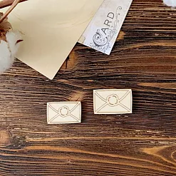 Набор деревянных украшений "Письма из Хогвартса", 3,3х2 см (LeoMammy) Набор деревянных украшений "Письма из Хогвартса", 3,3х2 см (LeoMammy)