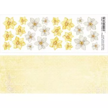 Лист с картинками 10х30 см "Однажды летом. Цветы" (ScrapMania)
