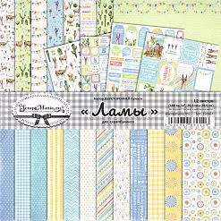 Набор бумаги 30,5х30,5 см "Ламы", 12 листов (ScrapMania)