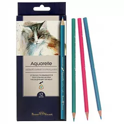 Набор акварельных карандашей Aquarelle, 12 цветов (Bruno Visconti)