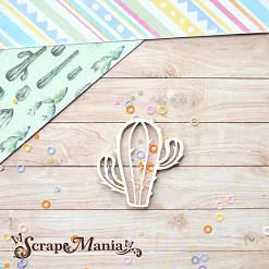 Чипборд "Ламы. Шейкер. Кактус мини" (ScrapMania)