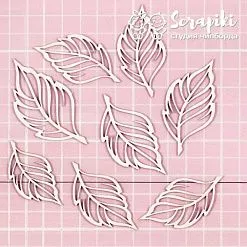 Чипборд "Листочки большие", 6,3х3,2 см (Scrapiki)