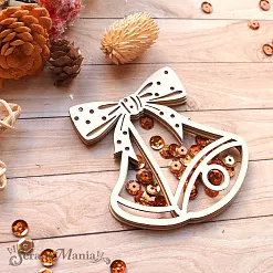 Шейкер "Волшебный снегопад. Колокольчик. Маленький", 7х7 см (ScrapMania)