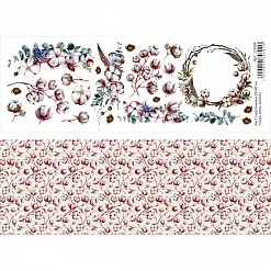 Лист с картинками 10х30 см "Танцы ветра. Хлопок" (ScrapMania)