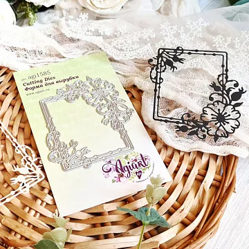 Нож "Рамка прямоугольная. Дикий шиповник", 9х8,3 см (AgiArt)