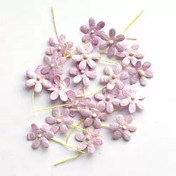 Набор маленьких цветов "Светло-сиреневые", 20 шт (Craft)