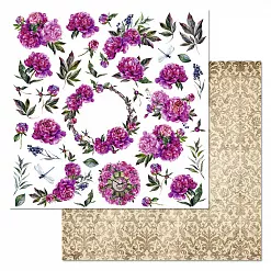 Бумага "Пионовый роман. Цветы" (ScrapMania) Бумага "Пионовый роман. Цветы" (ScrapMania)
