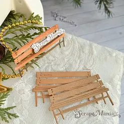 Нож "Зимний город. Скамейка в парке", 4х7,6 см (ScrapMania)