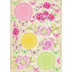 Скрап-карта А4 "Vintage time 014. Цветы" (Lemon Craft) Скрап-карта А4 "Vintage time 014. Цветы" (Lemon Craft)