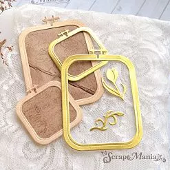 Нож "Пяльцы. Прямоугольные с крокусом", 6,1х8,5 см (ScrapMania)