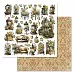 Набор бумаги 30,5х30,5 см "Затерянная среди роз", 12 листов (ScrapMania)