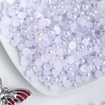 Набор полужемчужин "Радужный белый", диаметр 6 мм, 150 шт