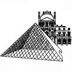 Штамп "Франция. Лувр" (Скрапклуб)