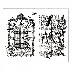 Набор штампов "Птицы, клетка и календарь" (Viva Decor)